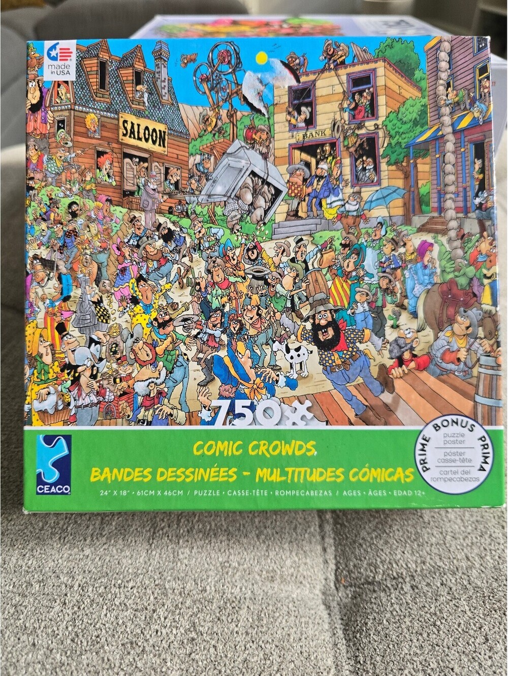 Ceaco Comic Crowds Saloon 750 Pc Puzzle